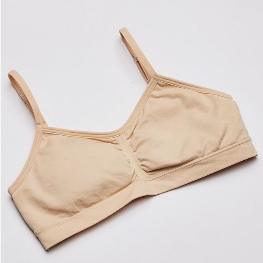 Maidenform Girls NWOT Nude Color Seamless Ruched Bralette Size Large 🐈